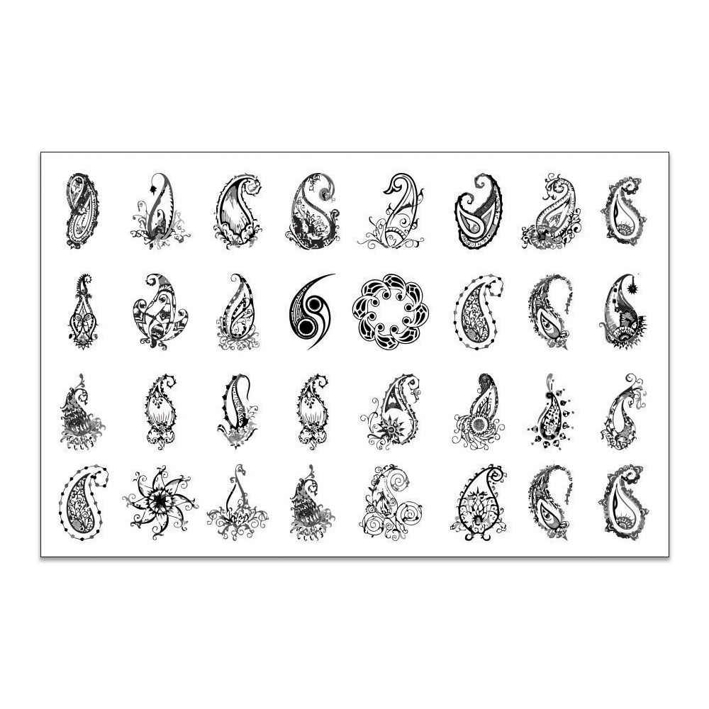 ملصقات أظافر إيرانية ذاتية اللصق بنقوش بيزلي