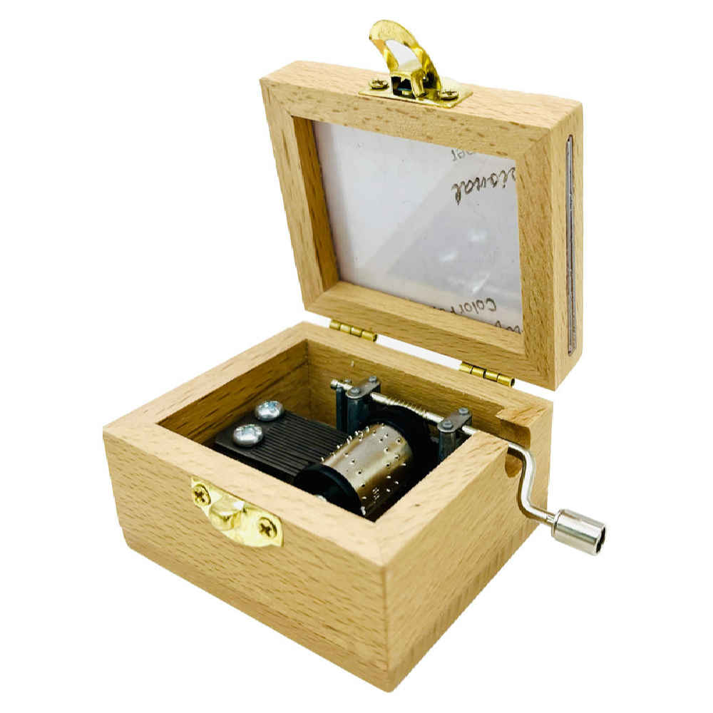 صندوق خشبي موسيقي يعمل يدوياً نموذج شمس