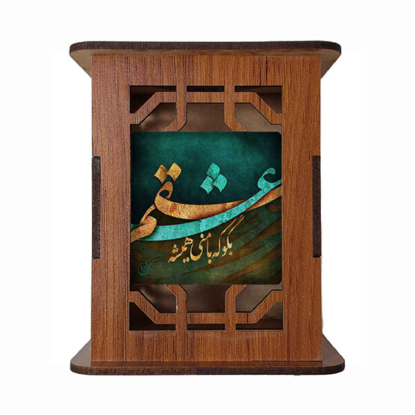 نقشة الحياة – حامل أقلام خشبي مصنوع يدوياً مستوحى من التراث الإيراني