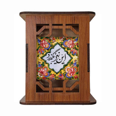 ستايل باتينا – حامل أقلام خشبي أنيق بعناصر تصميم إيرانية