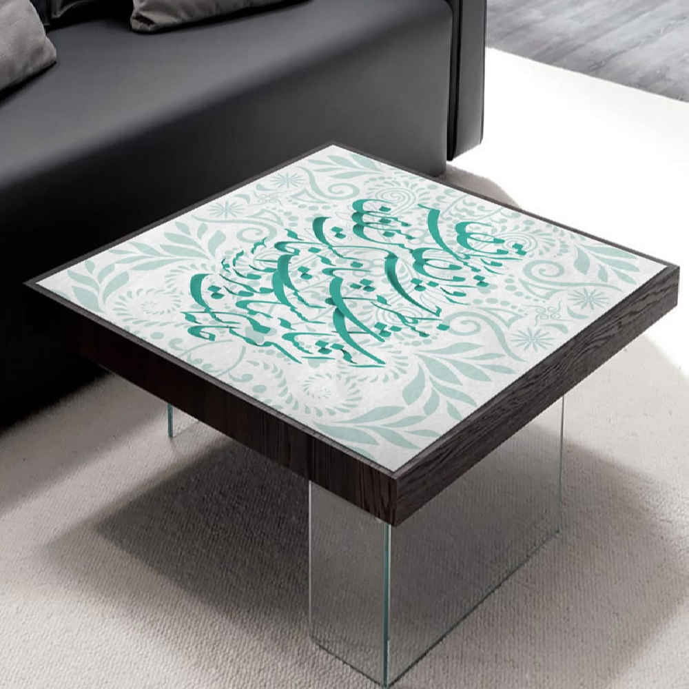 عداء طاولة حريري إيراني بخط النسخ من نموذج جهان