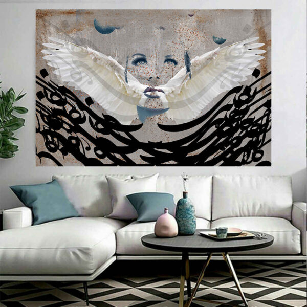 اللوحة الجدارية الإيرانية للخط العربي - أجنحة