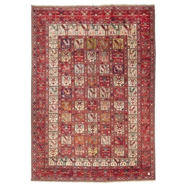 سجاد كليم إيراني من الصوف، منسوج يدويًا في تبريز بالنمط التقليدي خشتي