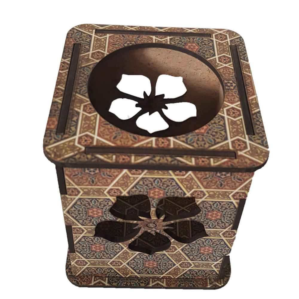 حامل قلم خشبي إسلامي للمكتب بكتابة فاطمة