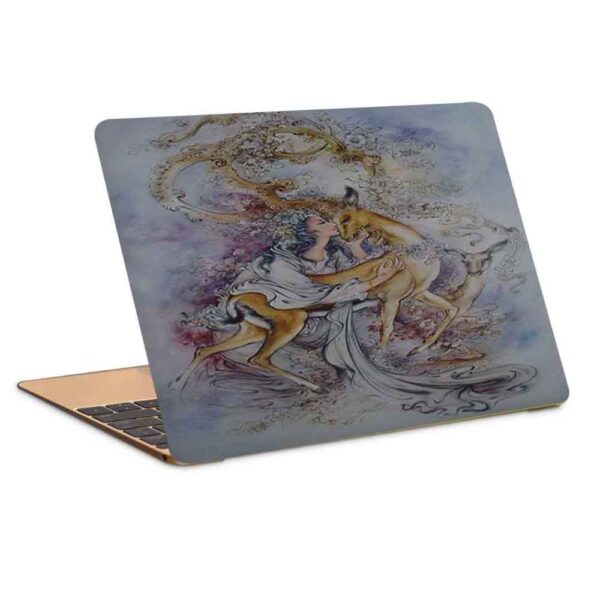 ملصق جلد لابتوب بتصميم فتاة وغزال