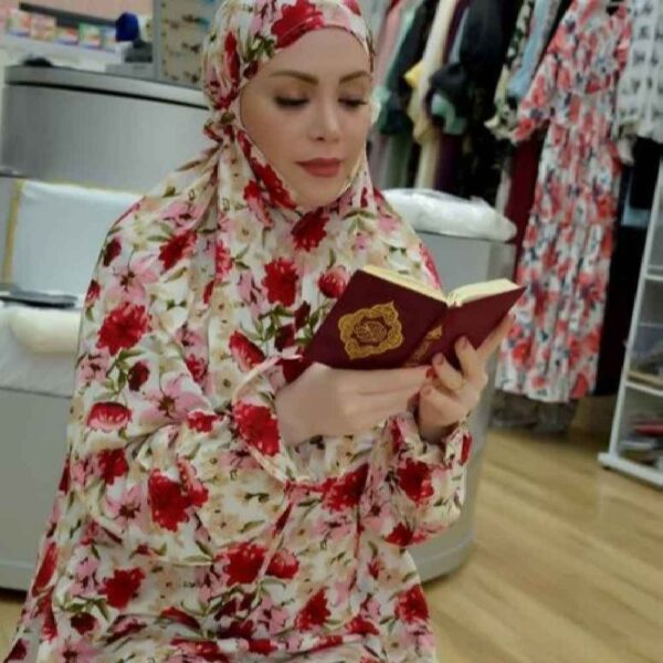 شادر صلاة إسلامي بكم للنساء مثالي للصلاة – نقشة زهور بيتا