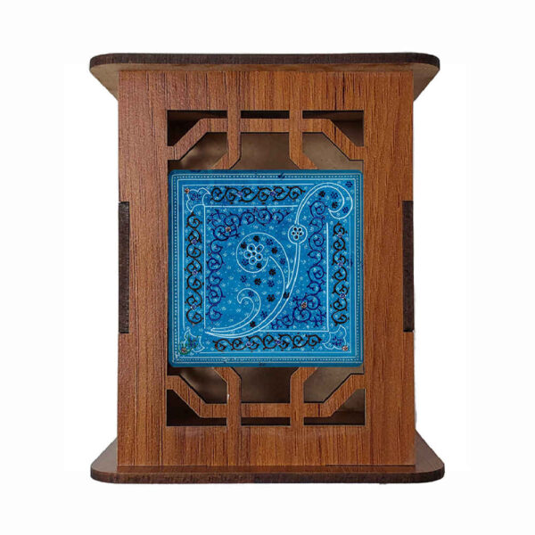 إصدار أروشة – حامل أقلام مكتبي خشبي بنقوش إيرانية