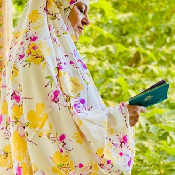 شادر صلاة إسلامي بكم للنساء مثالي للصلاة – نقشة زهور ستاره