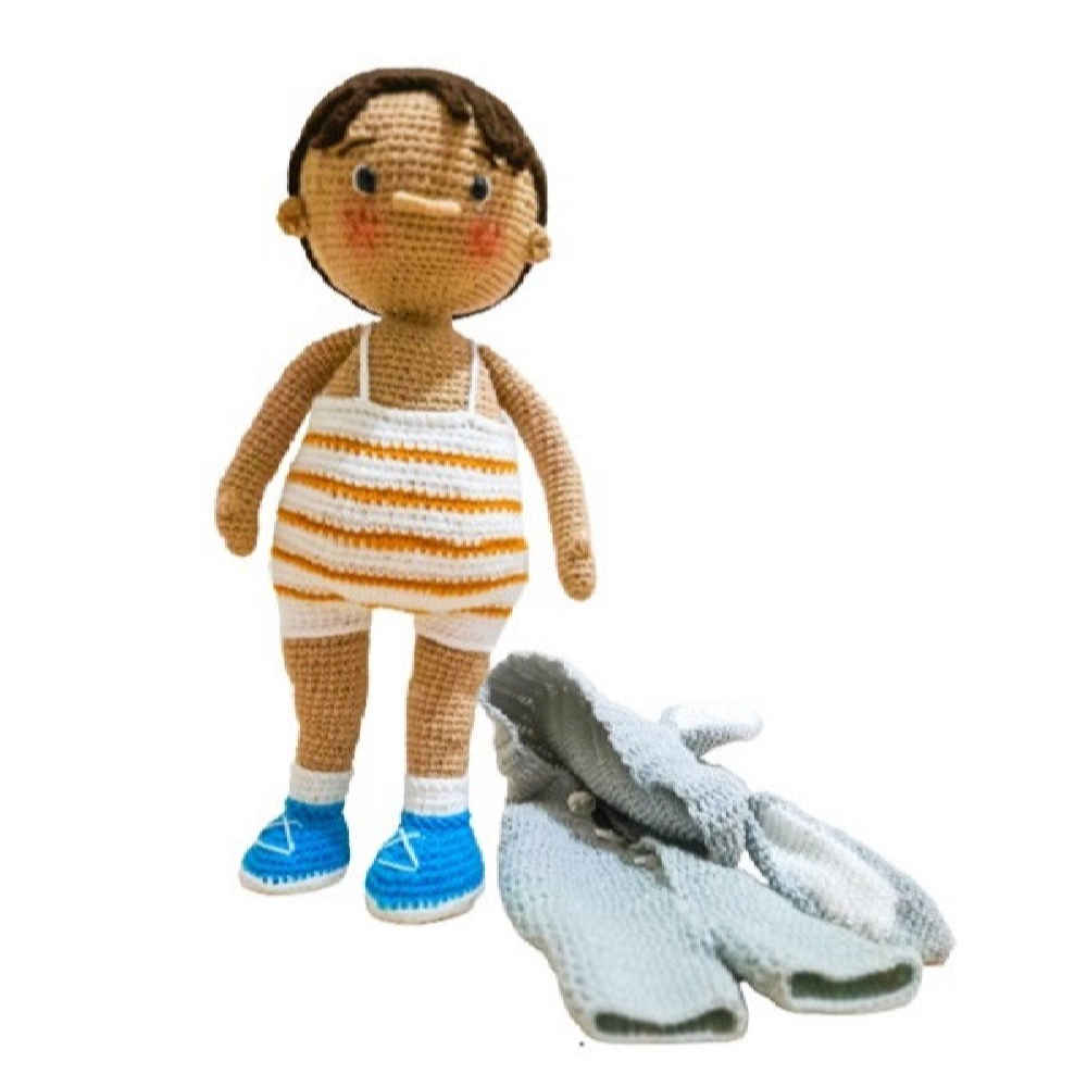 دمية محشوة بالكروشيه مصنوعة يدويًا – سيمون | لعبة ناعمة محشوة