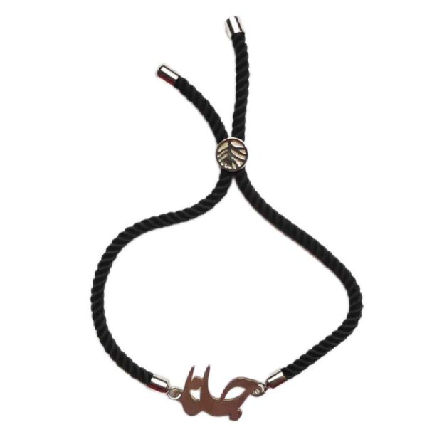 سوار خيطي فضة إيراني بسيط – تصميم جانان الأسود