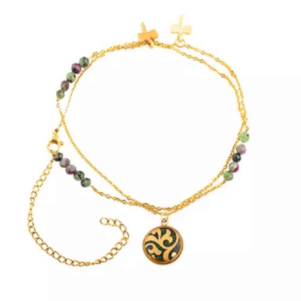 سلسلة سوار كاحل ذهبية موديل بابيتال