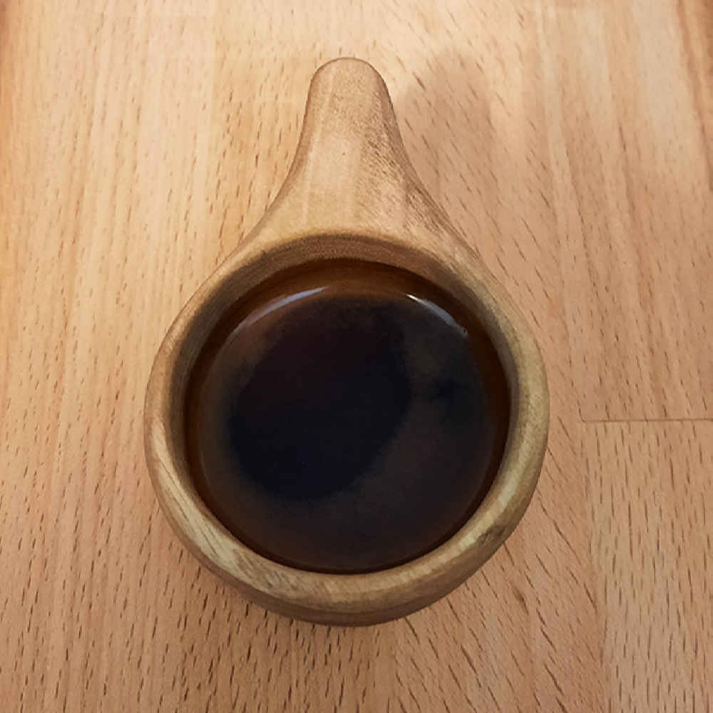 كوب التخييم الخشبي الصناعي اليدوي نموذج جبل