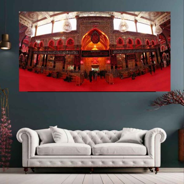 اللوحة الجدارية الإسلامية للضريح المقدس للإمام حسين