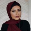 حجاب شيفون خمري شيلة للنساء المسلمات