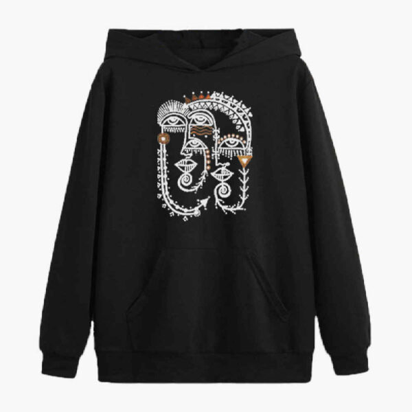 هودي رجالي أسود بأكمام طويلة موديل شهاب