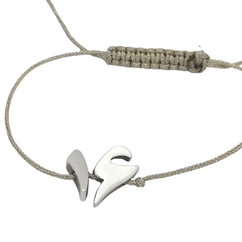 سوار خيطي فضة إيراني بسيط – تصميم ستة عشر