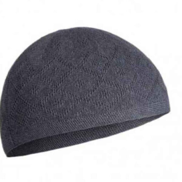 كوفية تركية رمادية - قبعة تقليدية للمسلمين