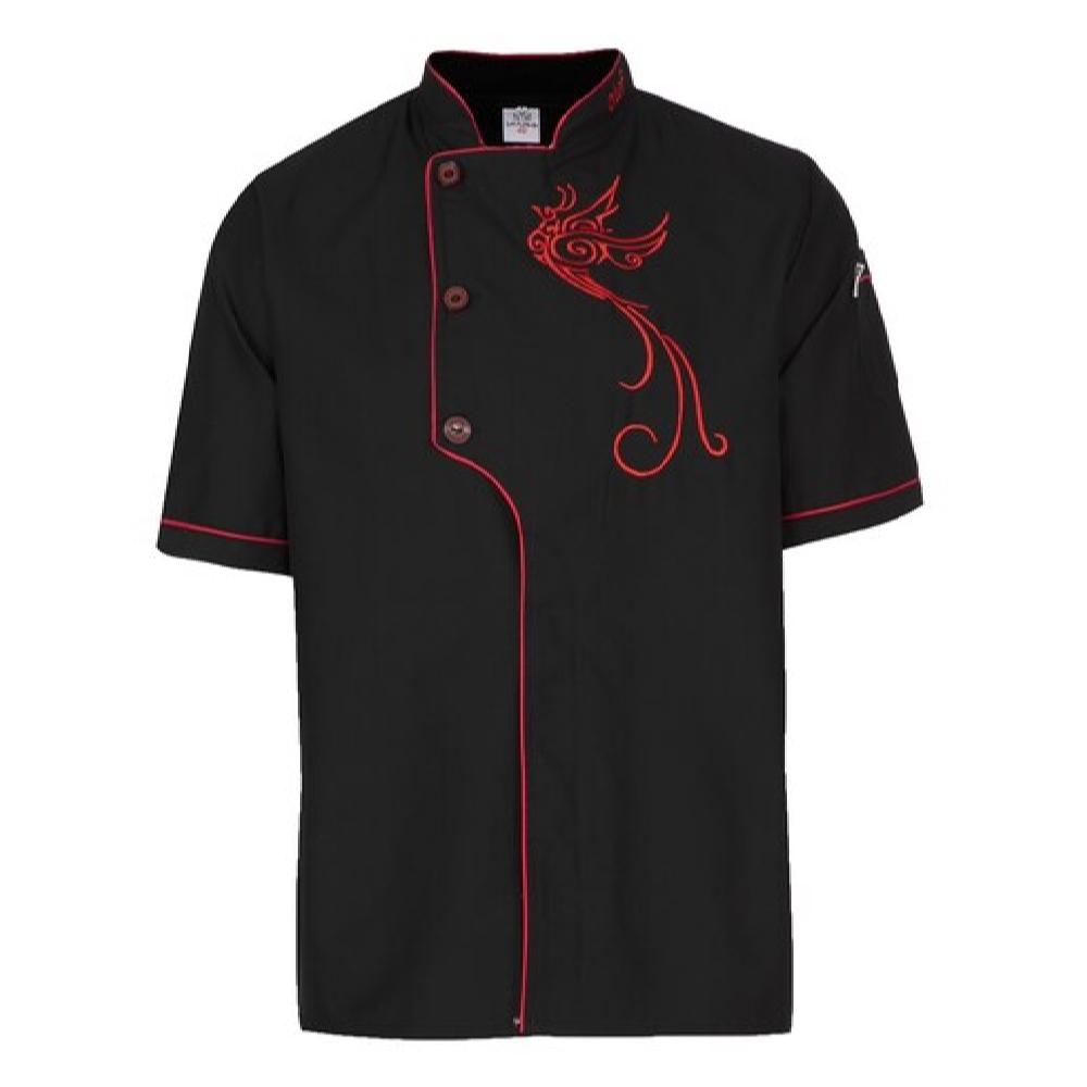 جاكيت شيف بأكمام قصيرة ومطرز