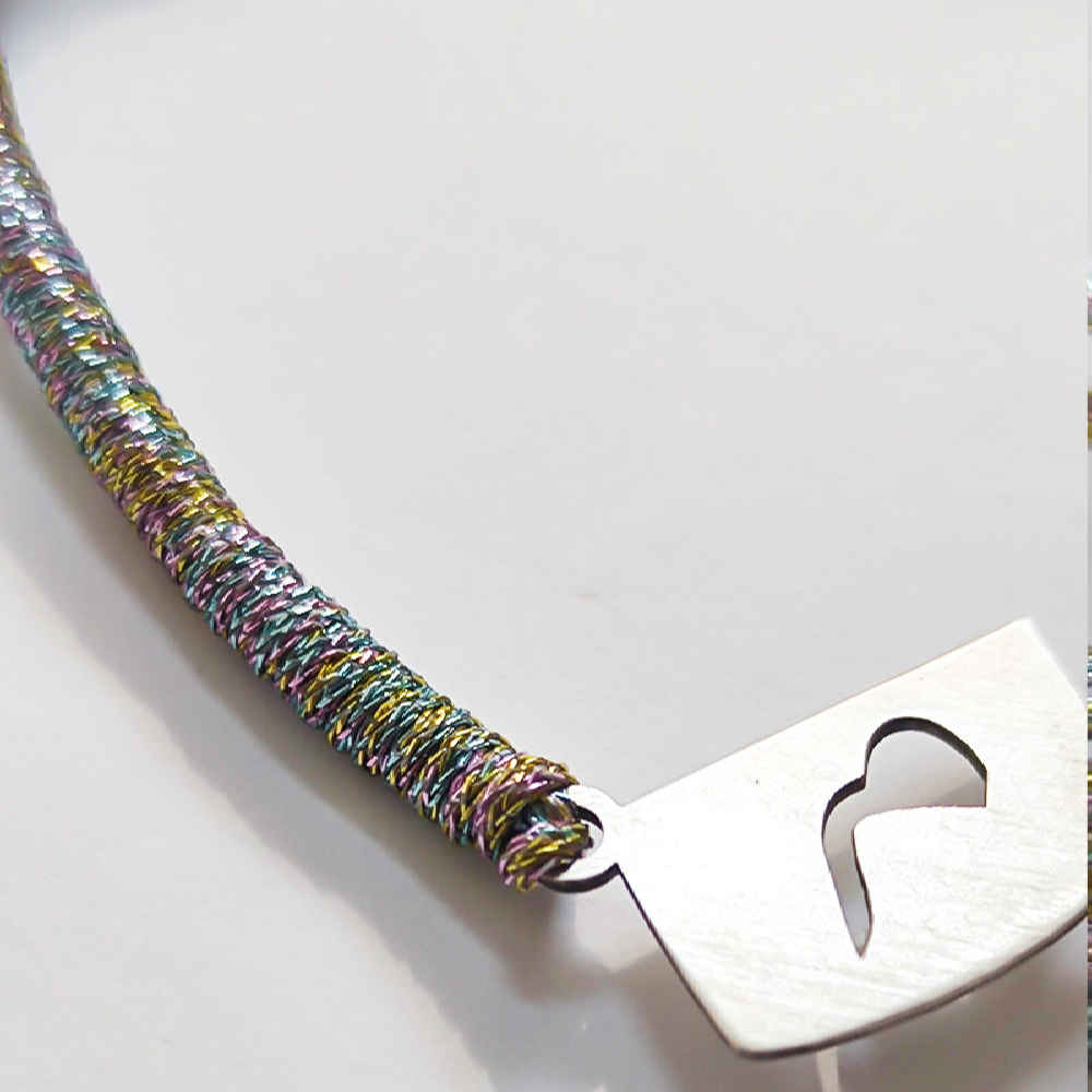 سوار خيطي فضة إيراني بسيط – تصميم ميم