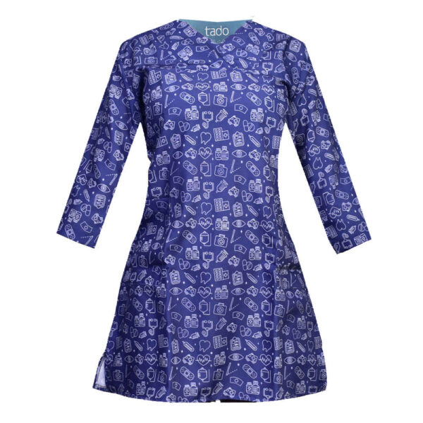 بلوزة طبية نسائية زرقاء للمستشفى – منعشة وموثوقة