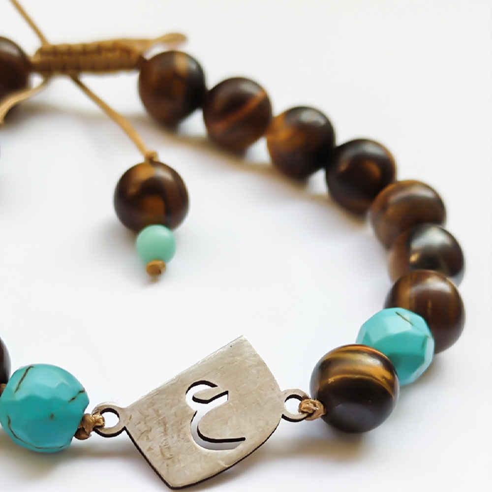 سوار فضة خرز للنساء – تصميم عين