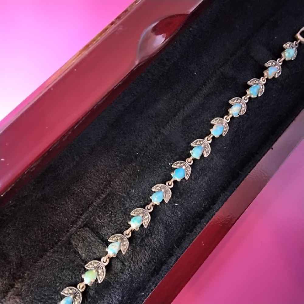 سوار فضة بحجر تركواز للنساء – لاله