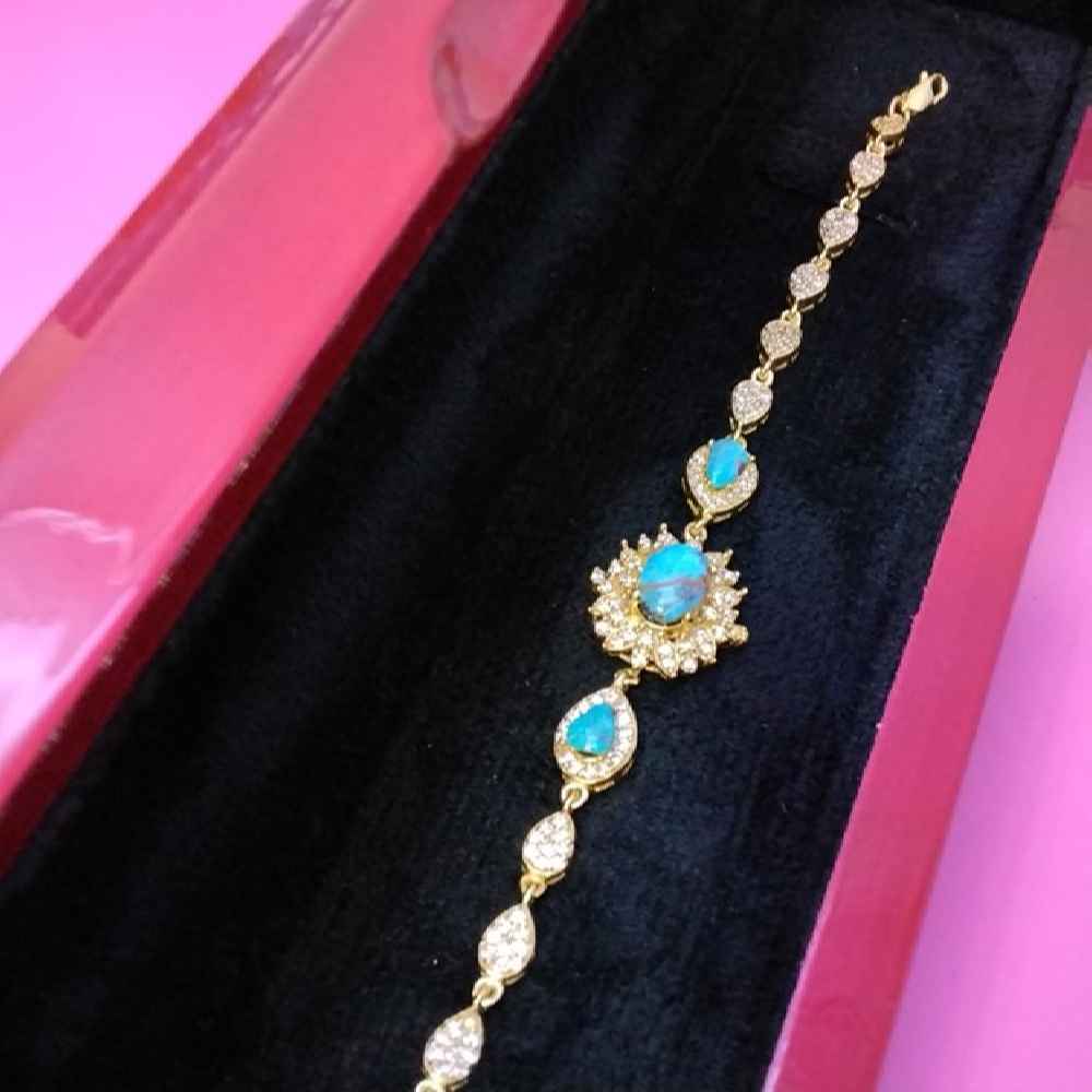 سوار فضة بحجر تركواز للنساء – نينا