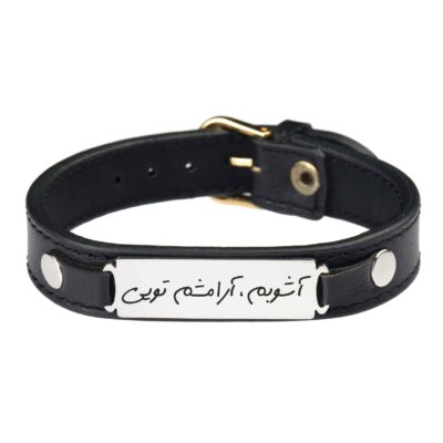 سوار جلدی فارسي للرجال والنساء – أسود آشوب