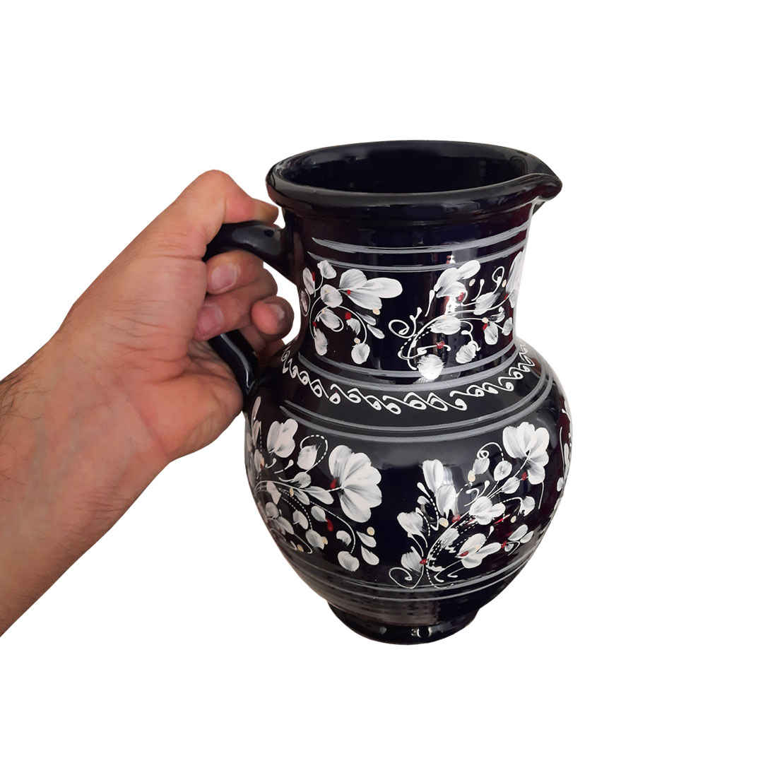 مجموعة إبريق فخاري إيراني مصنوع يدويًا وأكواب وفا