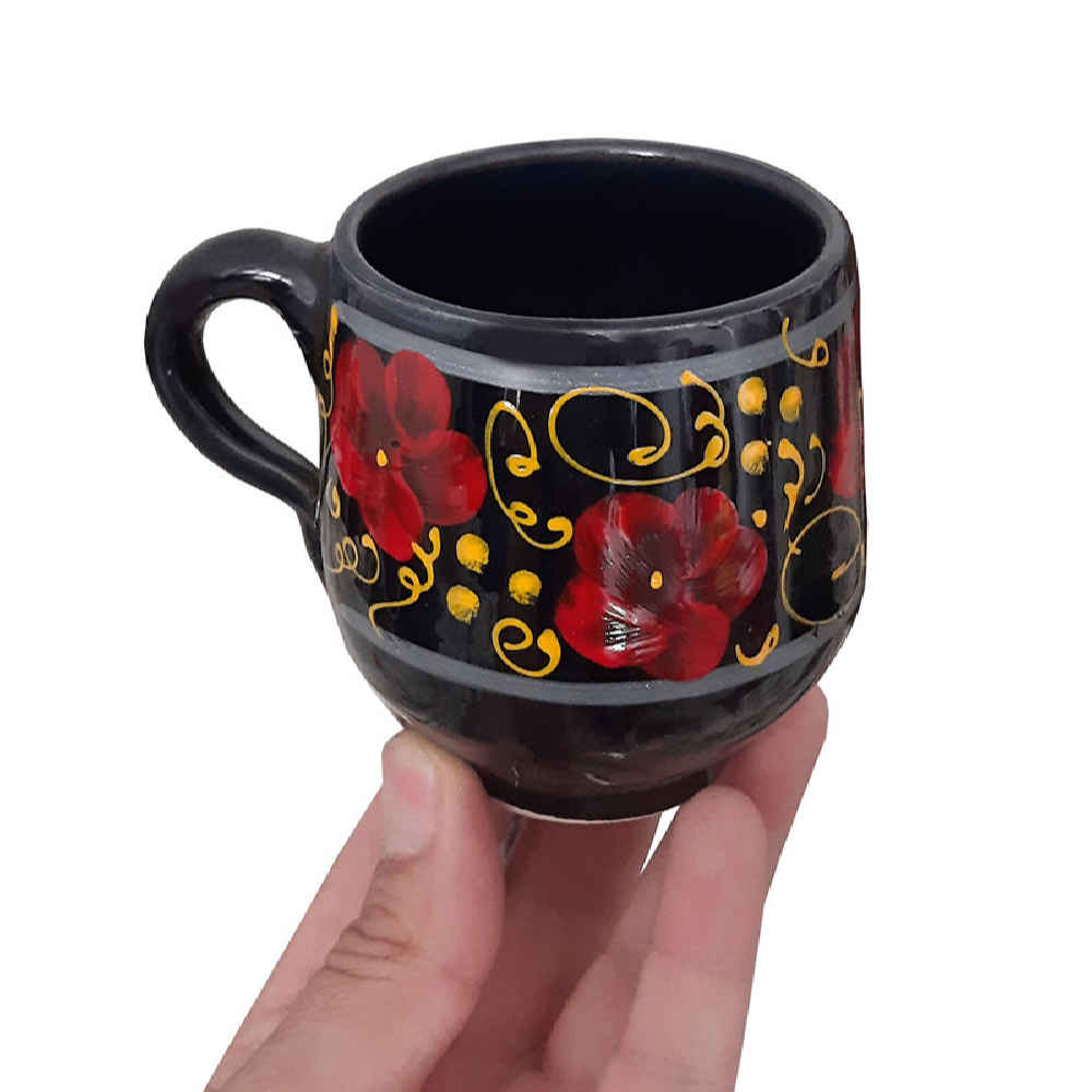 مجموعة إبريق فخاري مصنوع يدويًا وأكواب إليزا