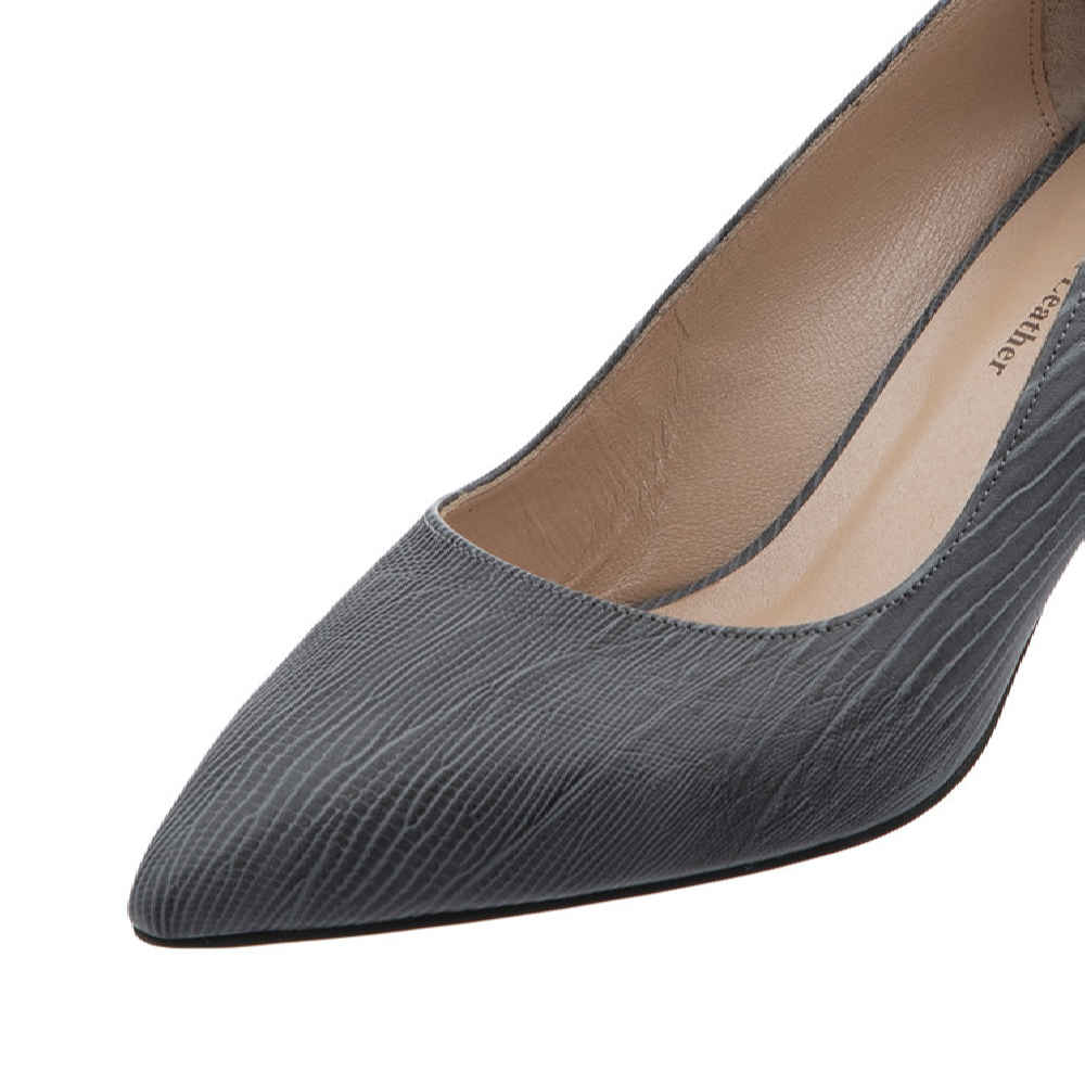 حذاء كعب عالي جلد للنساء موديل جيشا