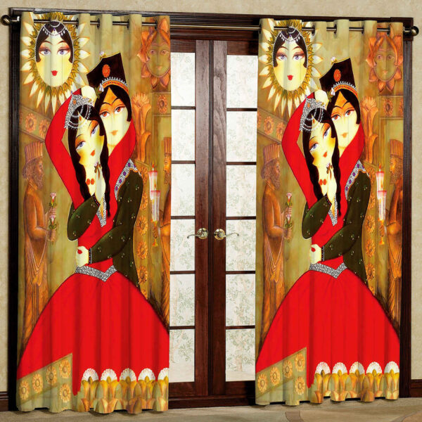 ستائر عينية من المخمل المطبوع – مجنون