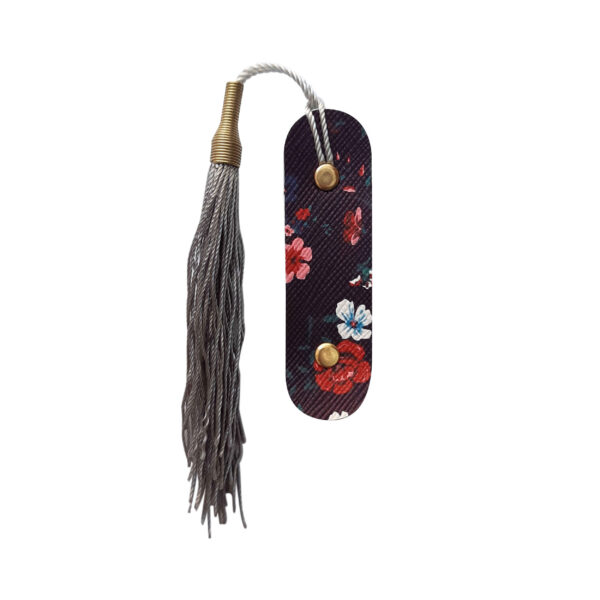 فاصل كتاب جلدي أسود - موديل غلغلي