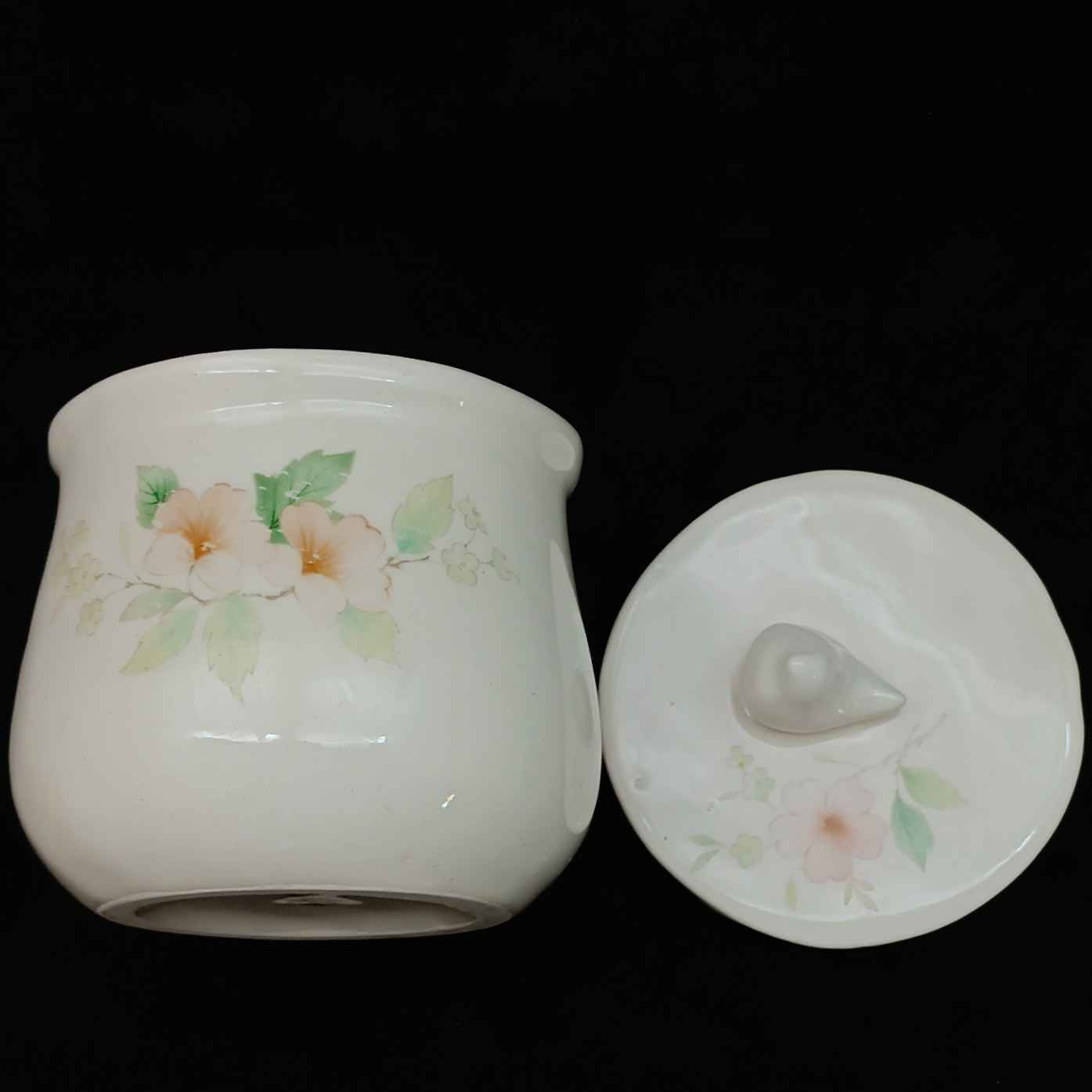 جرة تخزين مطبخ خزفية – تخزين أنيق للقهوة والشاي والمزيد، طيور وزهور