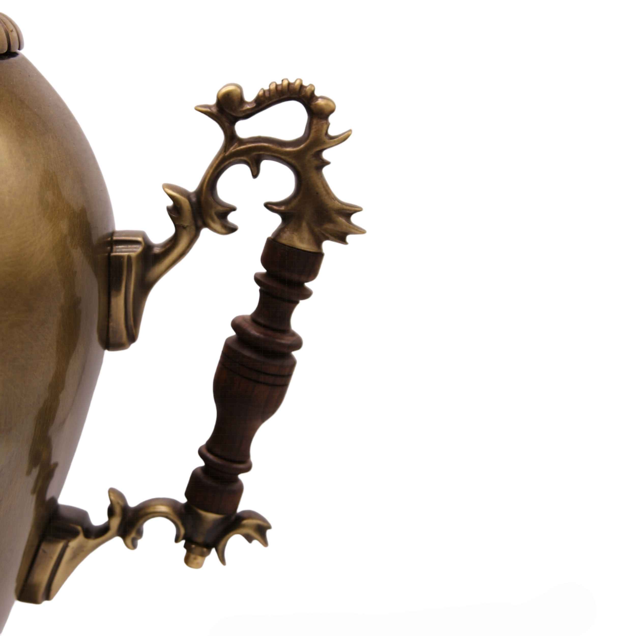 سماور إيراني نحاسي مزخرف لصنع الشاي بالفحم 6 لترات