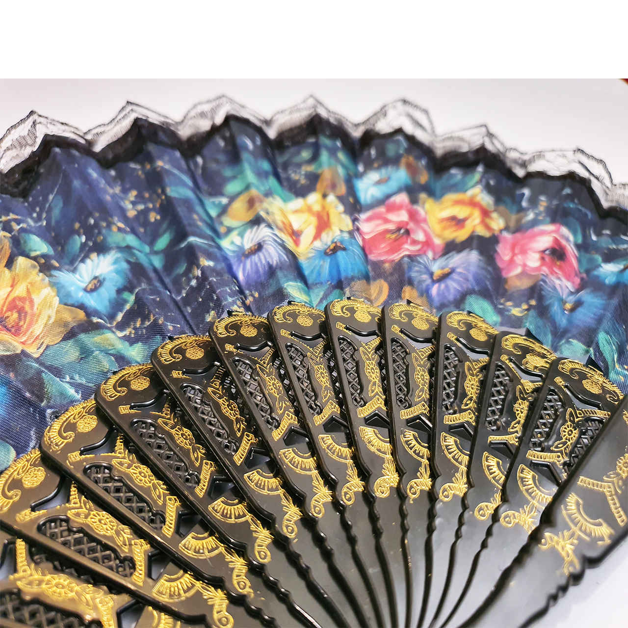 فلورال مروحة يد قابلة للطي ومحمولة – موديل هادي