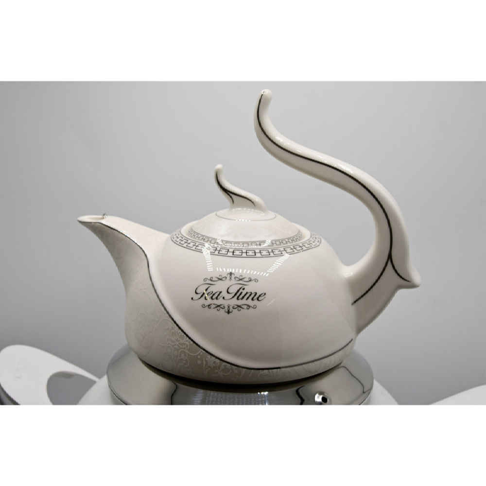 سماور غازي لصنع الشاي مع إبريق بتصميم حديث 5 لترات