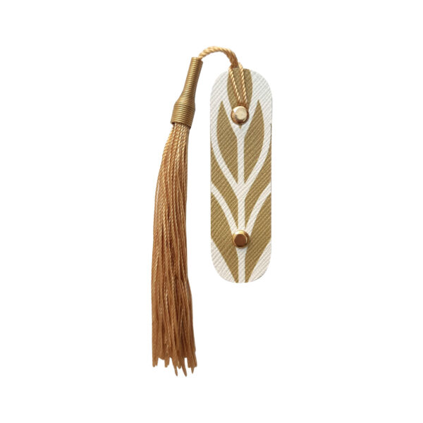 فاصل كتاب جلدي ذهبي - موديل برق