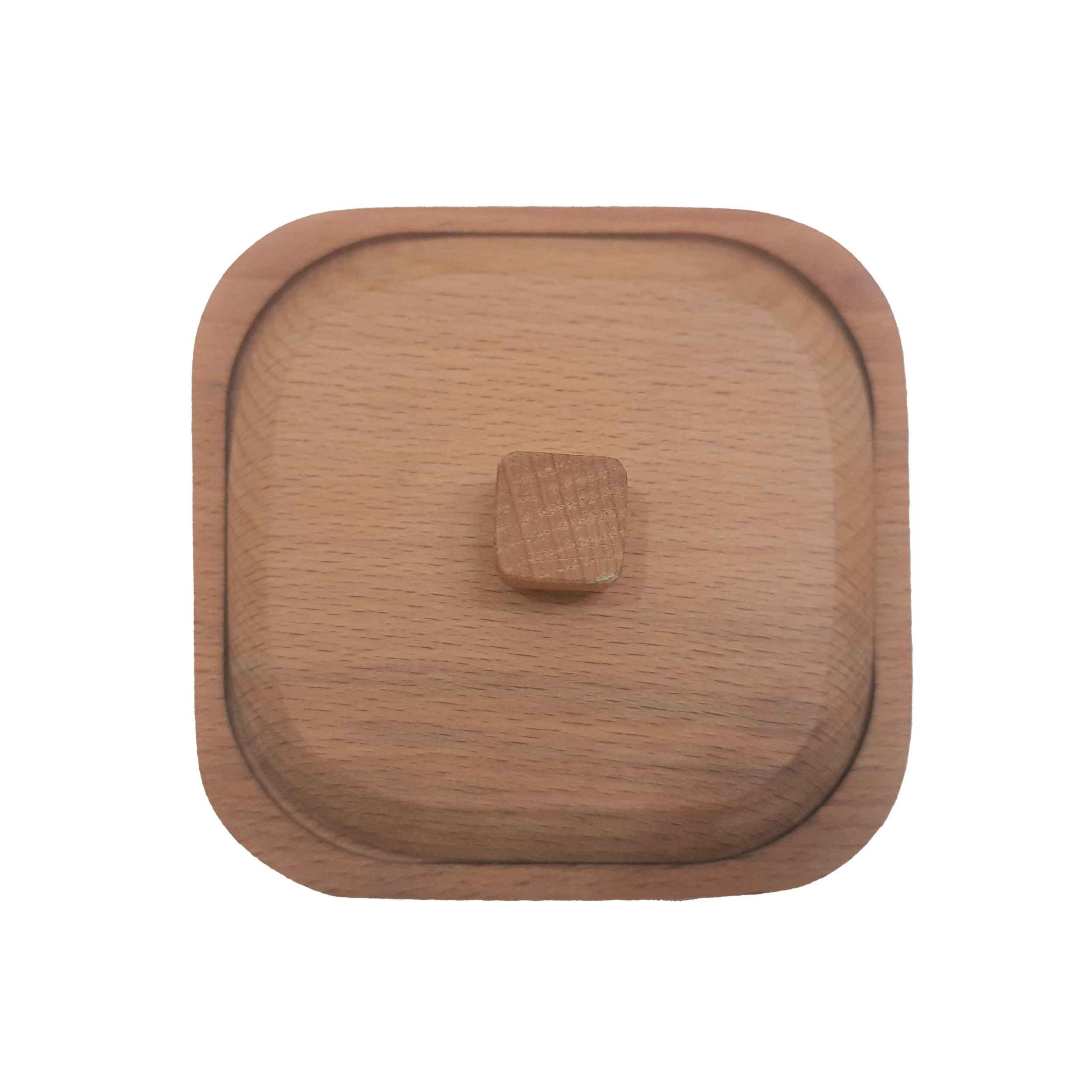 وعاء سكر خشبي مصنوع يدويًا مع غطاء – نمط ريفي ليانا