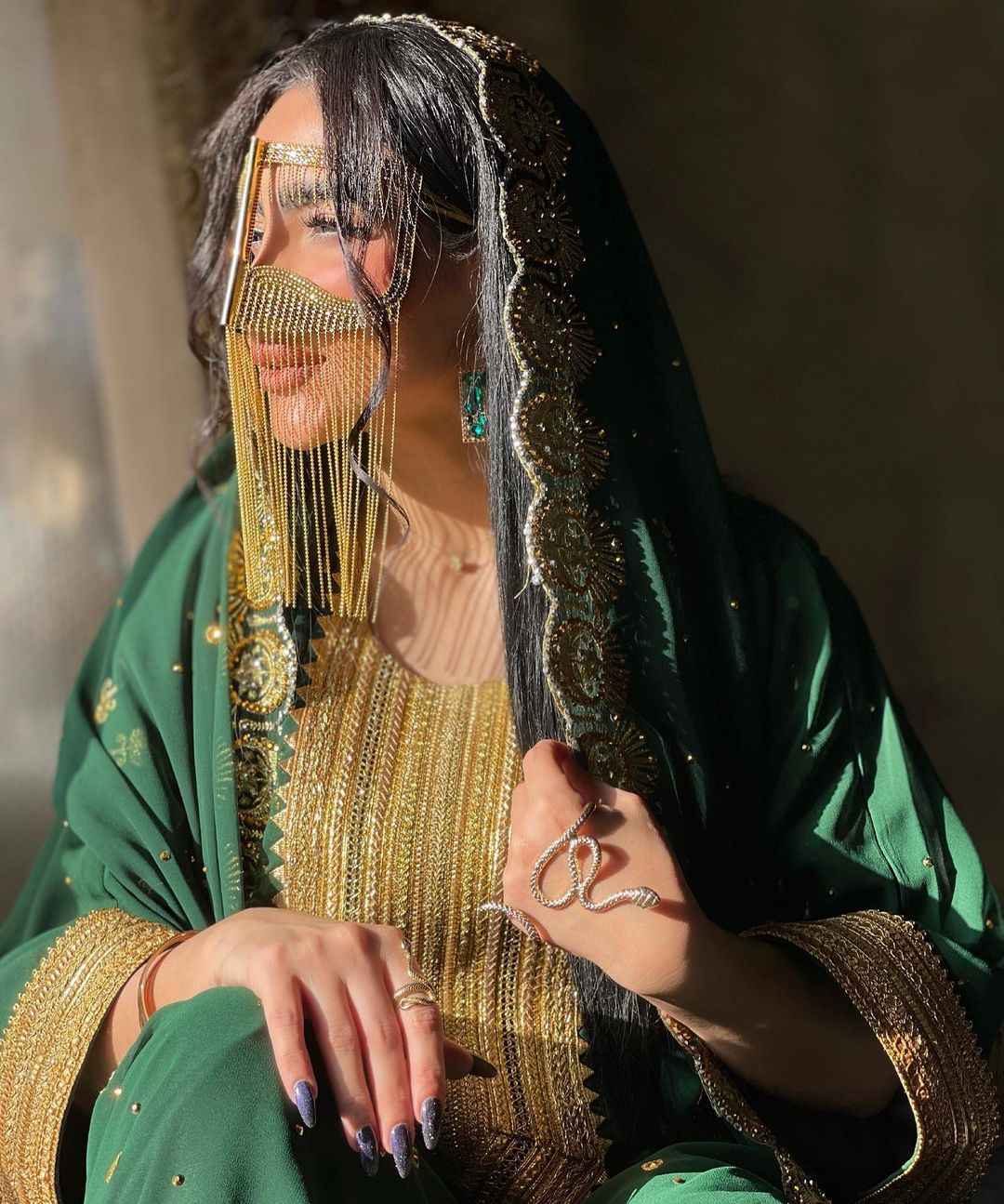 البرقع الخليجي يدوية الصنع – نموذج ناهد