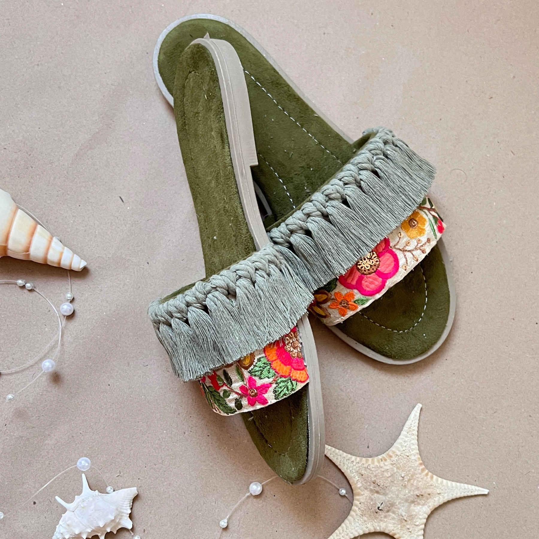 صنادل مكرمية بوهيمية شيك موديل جولشان