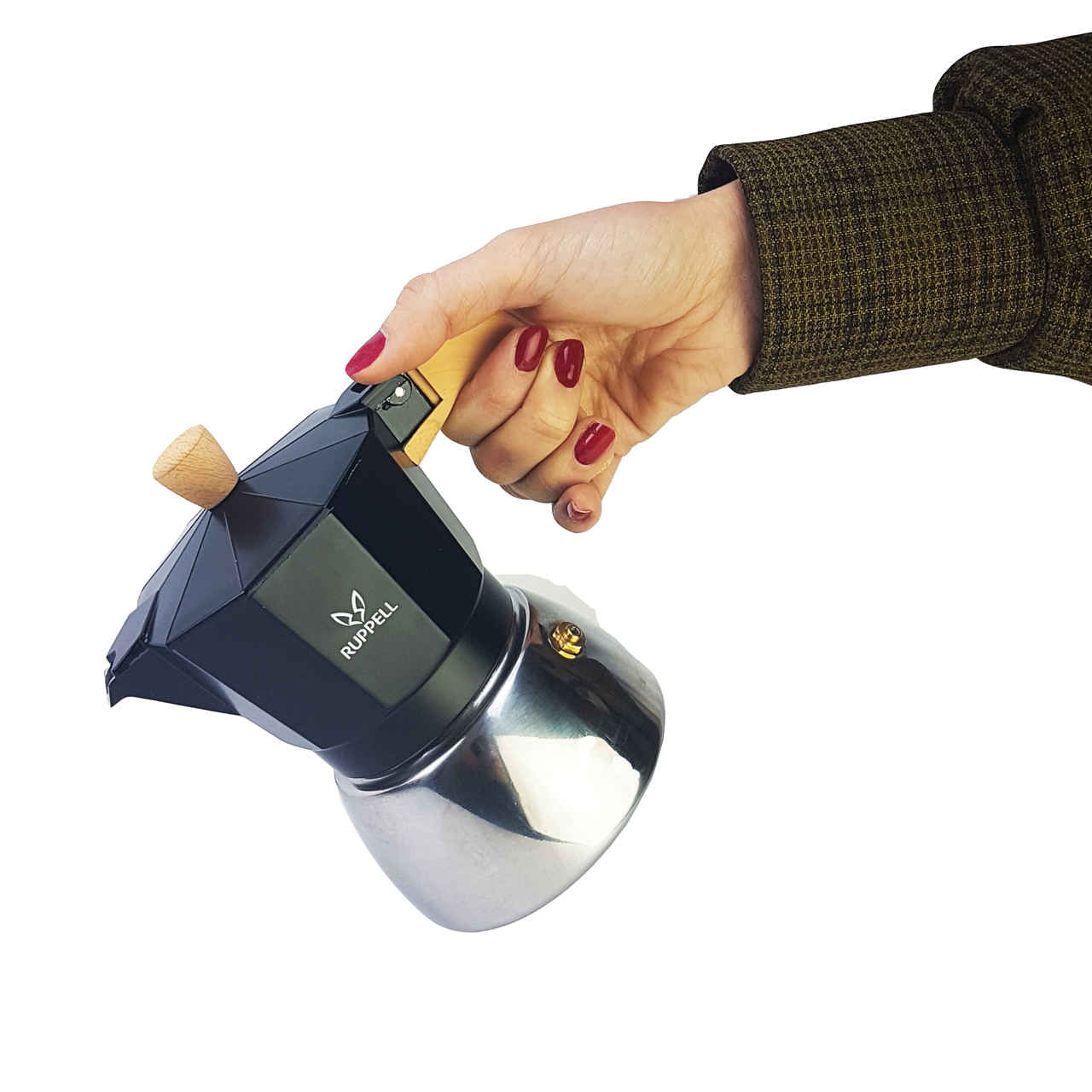 إبريق الموكا صانع الإسبرسو التقليدي الإيطالي – 3 أكواب السعة روبل