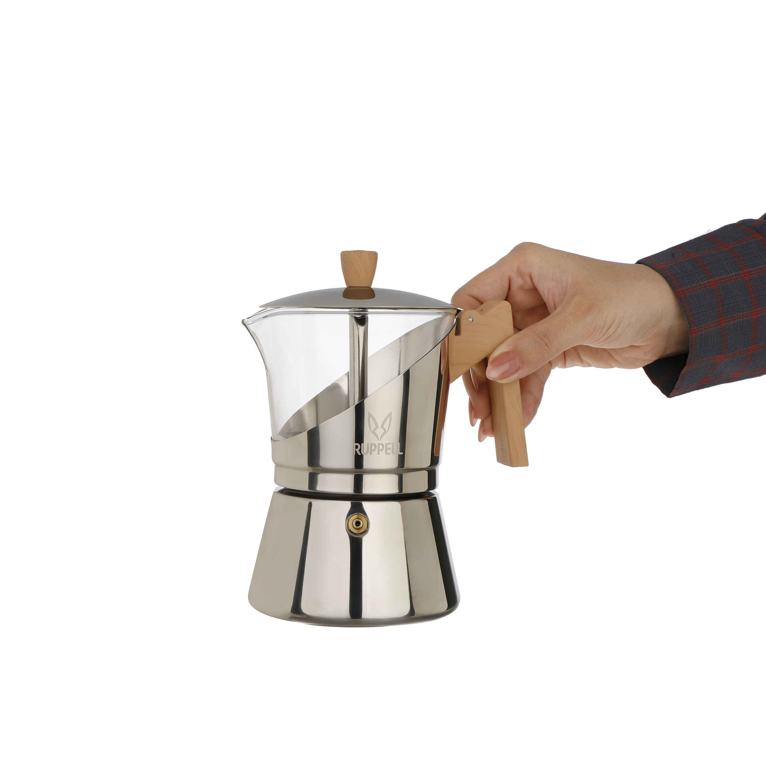 إبريق الموكا صانع الإسبرسو التقليدي الإيطالي – 6 أكواب السعة روبل