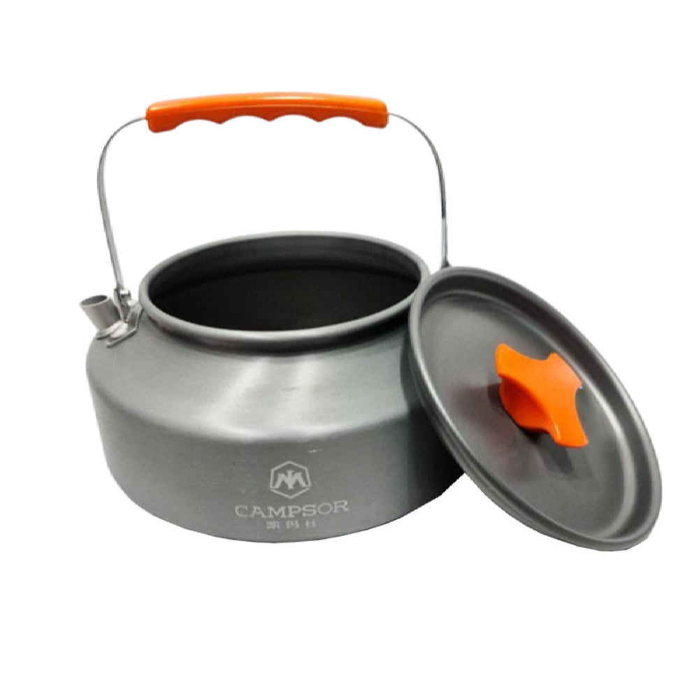 غلاية تخييم خارجية خفيفة الوزن طراز كامب سور – مثالية للنيران