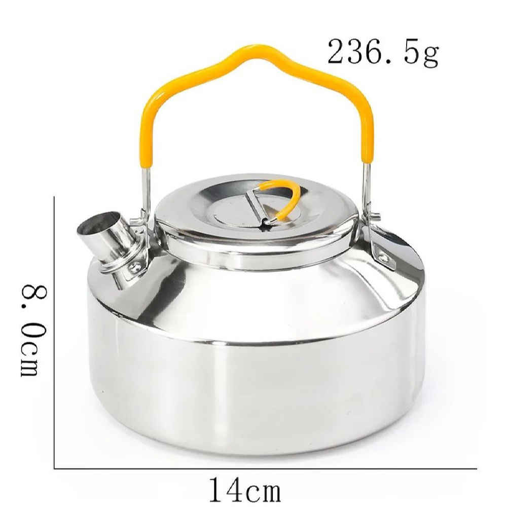 غلاية تخييم خارجية خفيفة الوزن من الصلب – متينة للنيران