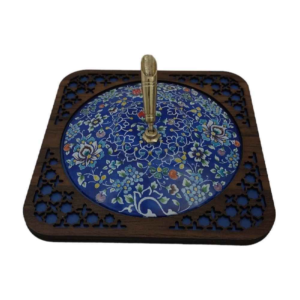 حامل قلم نحاسي إيراني للمكتب – منیاكاري بزهور