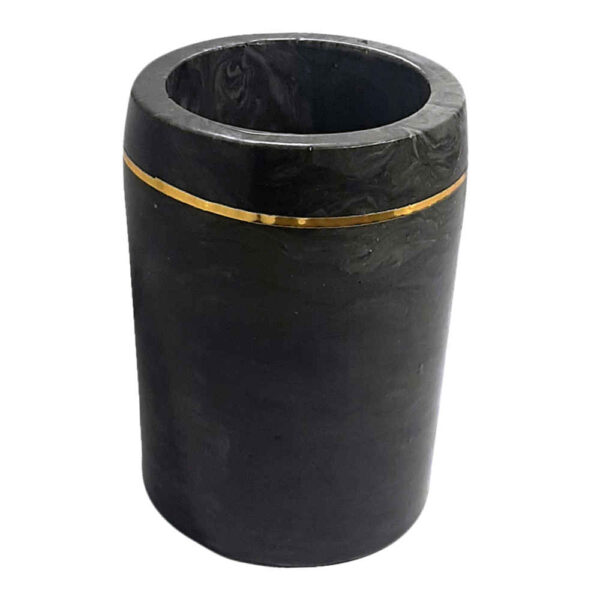 حاملة أقلام من الحجر للمكتب بتصميم الرخام، طراز راسا