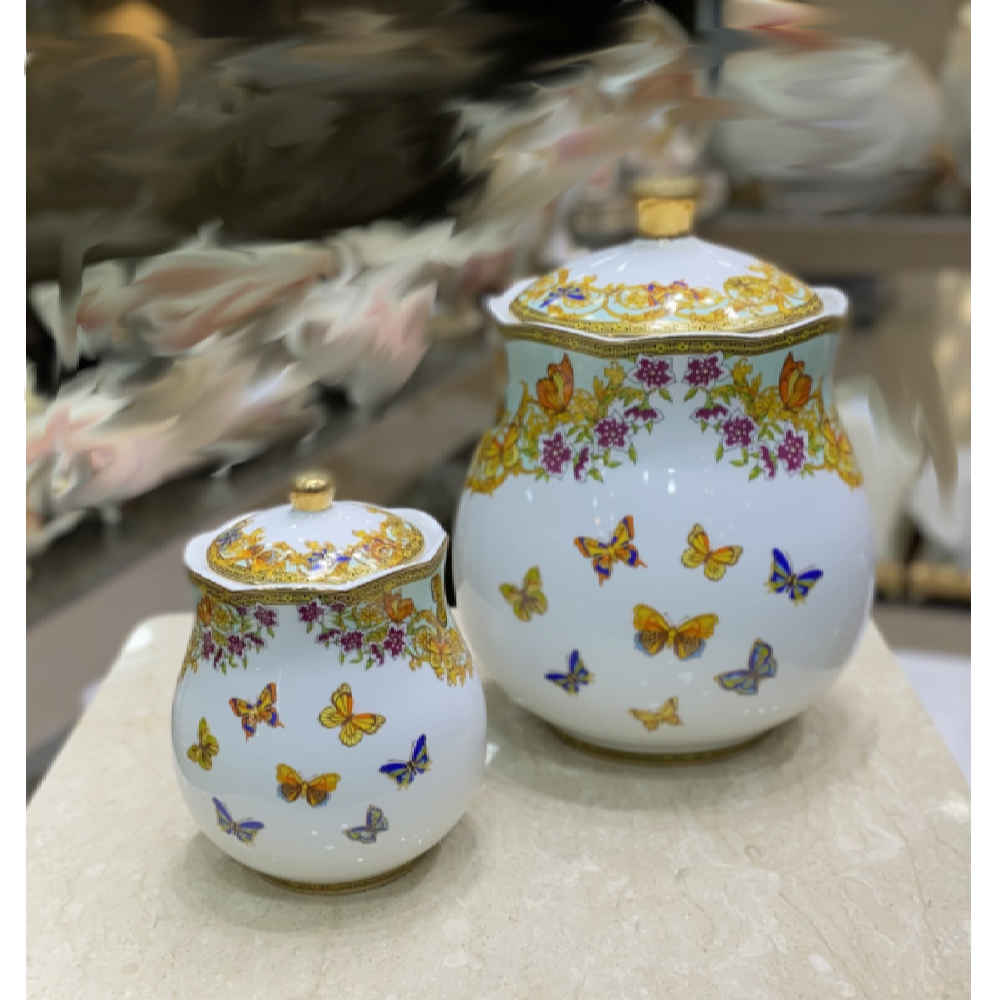 جرة تخزين مطبخ بورسلين – تخزين أنيق للقهوة والشاي والمزيد (7x)