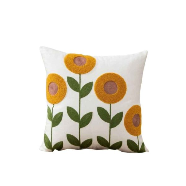 غطاء وسادة مطرز بنقشة إبرة الثقب بانيز