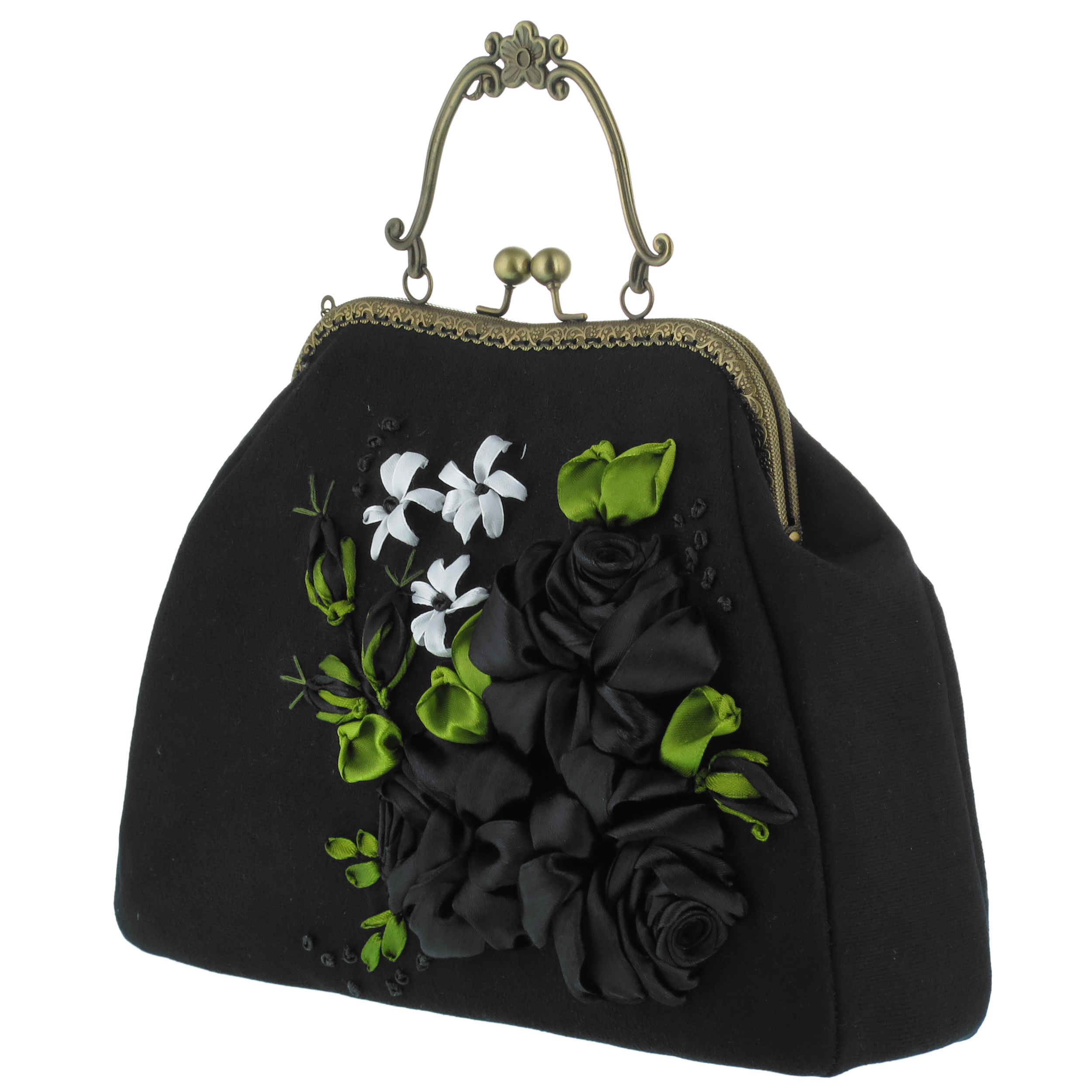 حقيبة يد صغيرة بتطريز الشريط – مخمل بتصميم مليح